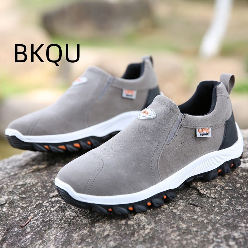Men's Casual Sneaker Big Size Wear-Resistant Hiking Low Top Fashion Slip-on Comfortable Platform Spring and Autumn Main Push