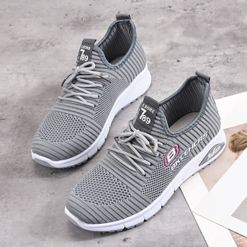 2024 Hot Sale Women's Shoes Lace-up Women's Vulcanize Shoes Fashion Solid Ladies Casual Shoes New Round Head Mesh Sneakers