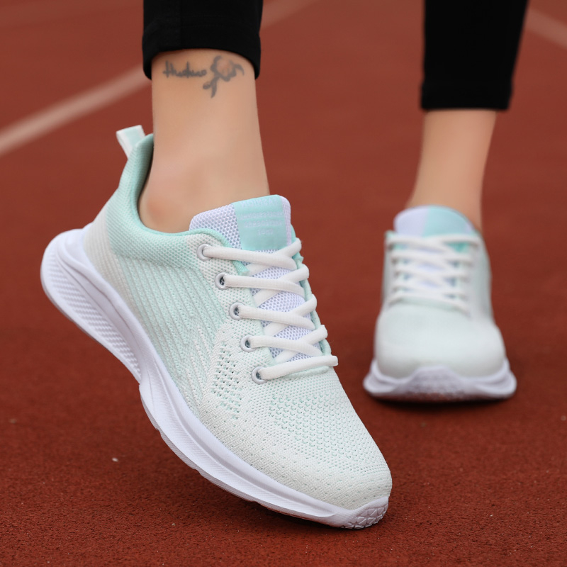 Autumn Tennis Shoes for Women Breathable Mesh  Lace Up Women's Platform Running Shoes Outdoor Durable Female Casual Sneakers