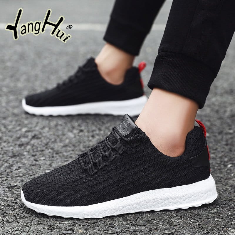 2023 New White Mesh Breathable Casual Sneakers Fashion Comfortable Outdoor Lightweight Running Sports Men's Shoes Spring Autumn