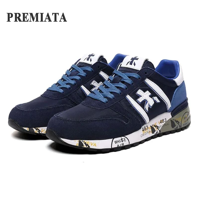 PREMIATA Men's Shoes Fashion Outdoor Sports Breathable Waterproof Multi-color Element Millet for Spring  Autumn Casual Sneakers