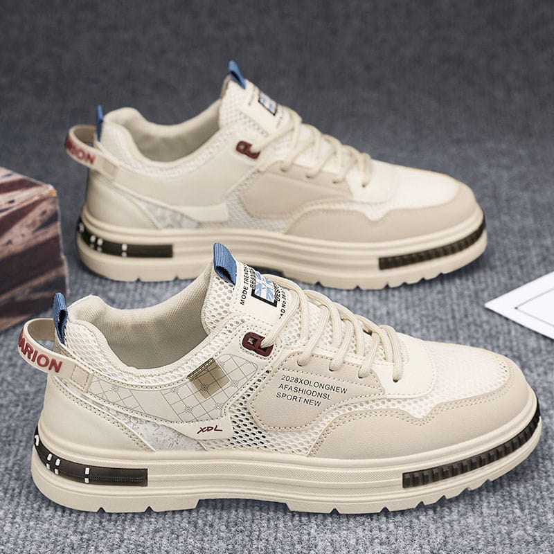 Men's Shoes 2024 Spring New Thick Sole Casual Shoes Men's Sports Board Shoes Fashion Versatile High Top