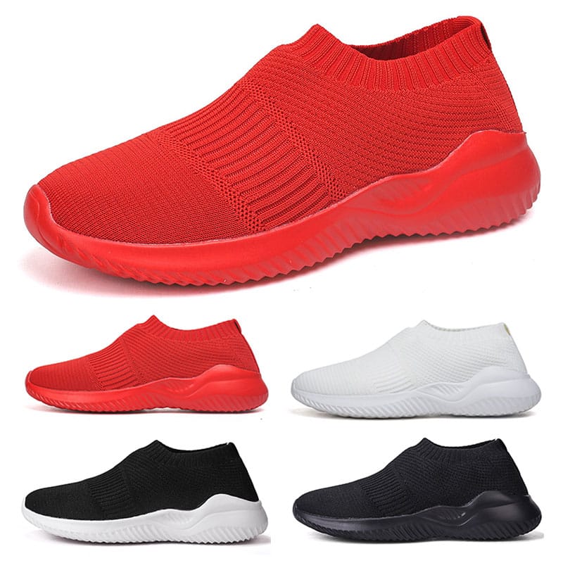 Men Sneakers Low Top Casual Shoes Breathable Walking Shoes Lace Up Mesh Sock Shoes Outdoor Camping Travel Shoes Plus Size 38-45