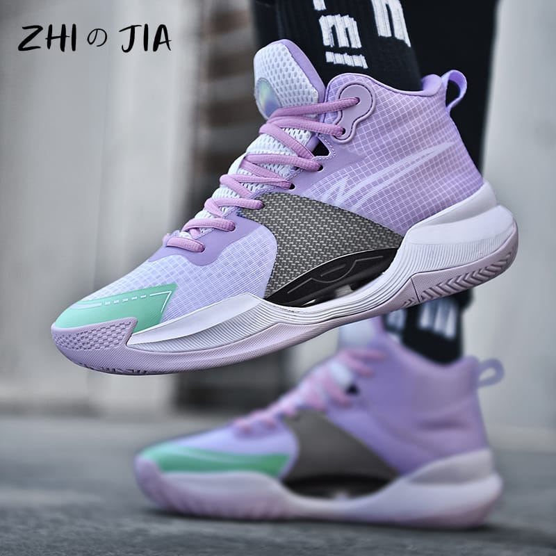 High Quality Ultra Light Large Basketball Shoes Men's Mesh Breathable Anti Slip Sneaker Couple Fashion Casual Matching Footwear