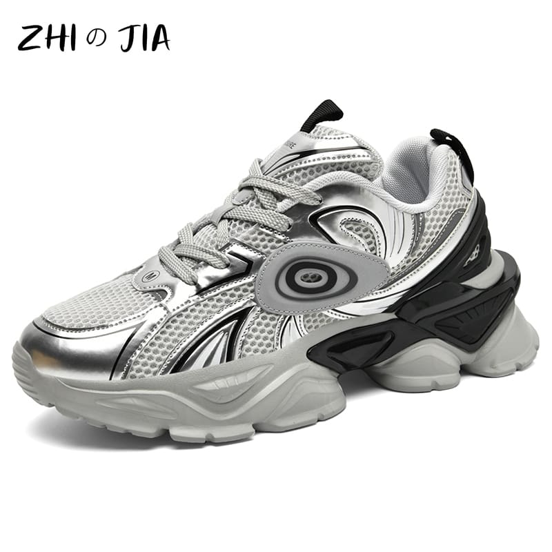 2024 New Fashion and Trendy Shoes Men's Spring Summer Mesh Breathable Thick Sole Elevated Sneaker Casual Matching Footwear