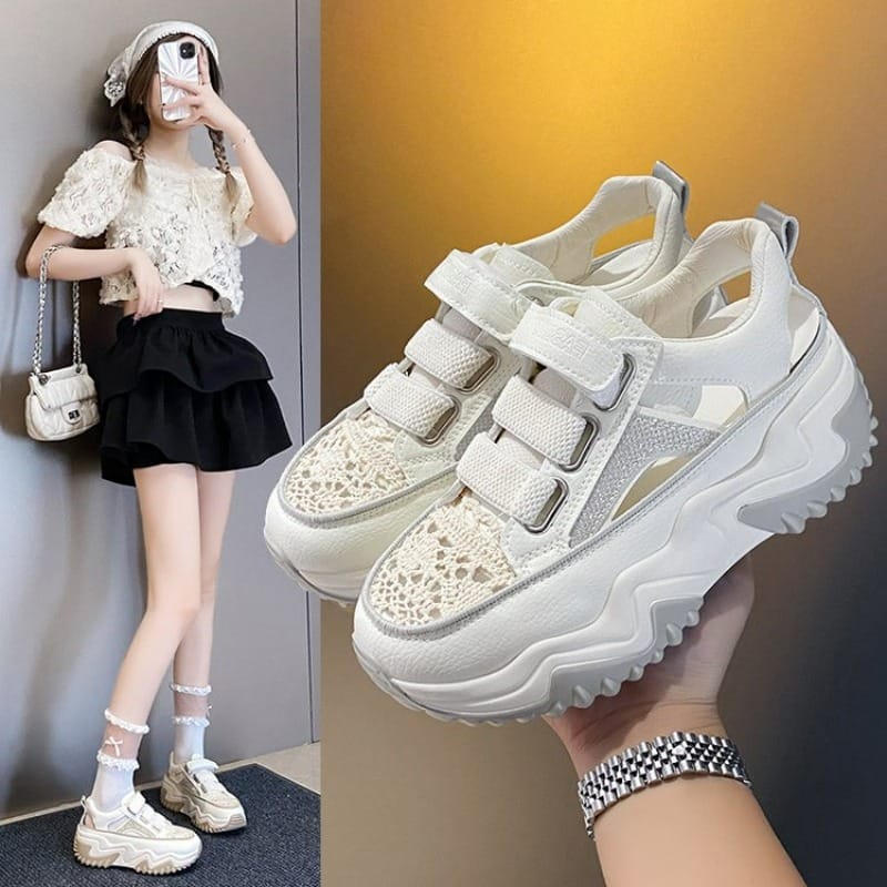 2024 New Retro Women Shoes Spring Platform Shoes Casual Sneakers Versatile Fashion Designer Shoes High Quality Women Sneakers