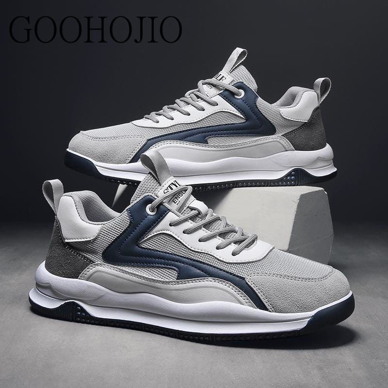 New Men Casual Shoes Male Ourdoor Jogging Trekking Sneakers Lace Up Breathable Shoes Men Comfortable Light Soft Hard-Wearing