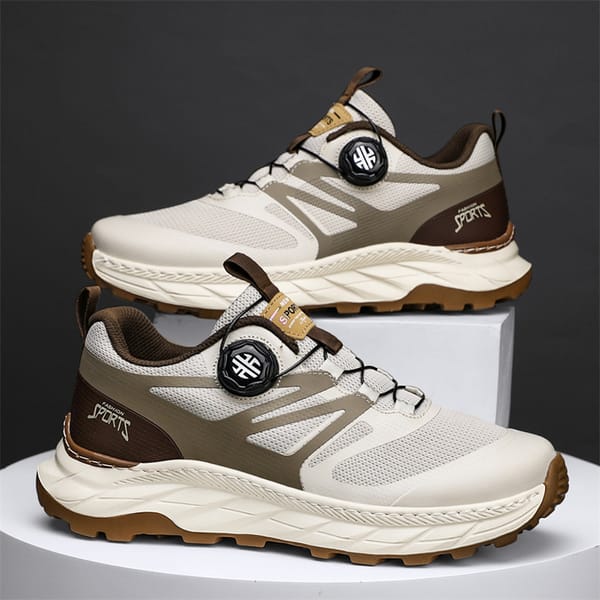 Casual Sport Shoes for Men Spin Buckle Outdoor Running Shoes Mesh Breathable Training Shoes for GYM Work Out Shoes