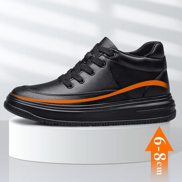 New Invisible Inner Height Increasing Men's Shoes 8cm Trendy Sports Shoes White Shoes British Height Increasing Casual Sneakers