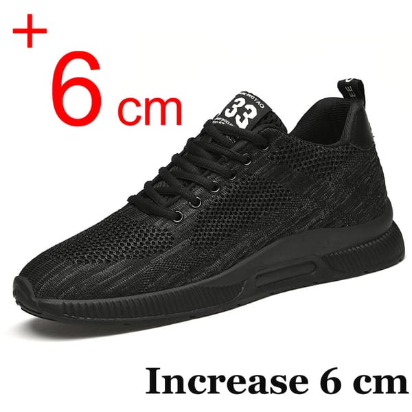 Men Sneakers Elevator Shoes Hidden 6CM Height Shoes For Male Casual Breathable Sports Lift Taller Men Heightening Shoes Man 45
