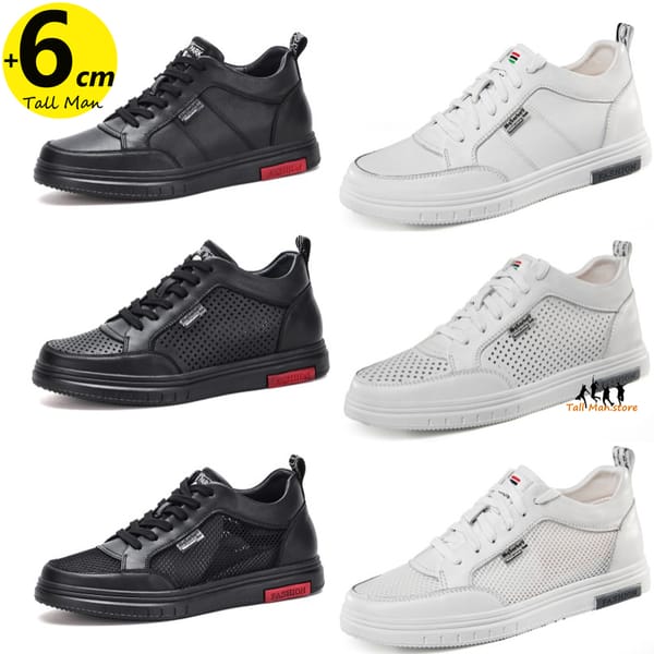 Breathable Mesh Sports Sneakers for Men Height Increase Insole 6cm Platform Soles