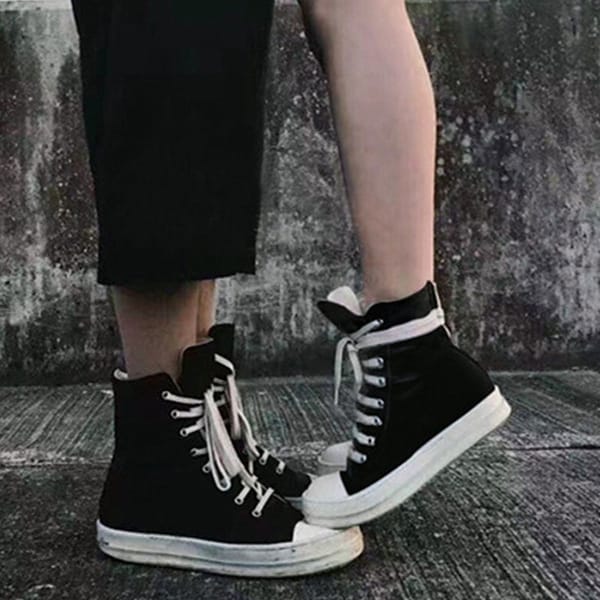 Owens women's sneakers, men's sneakers, fall and winter lace-up casual shoes, luxury canvas high-top sneakers