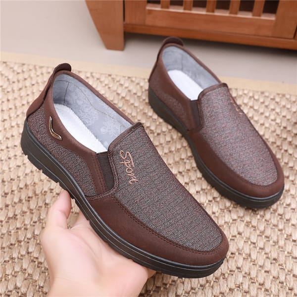 cloth shoes men's shoes breathable men's singles shoes the elderly father soft bottom anti-slip leisure old shoes big yards