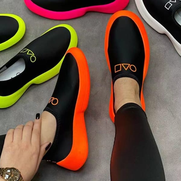 2022 Summer Platform Sneakers Women Orange Character Casual Shoes Plus Size Women Shoes 43 Shoes for Women Sneakers  Slip-On