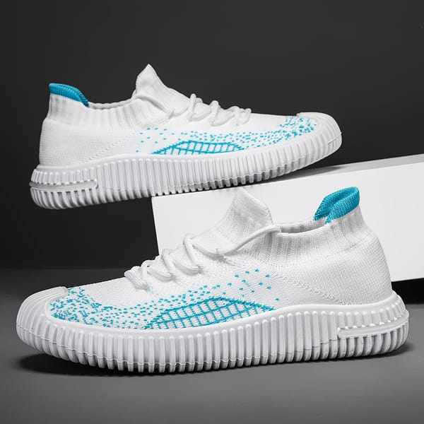 2024 New Shoes For Men Casual Comfortable Flat Skateboard Sneakers Youth Street Cool Breathable Knit Loafers