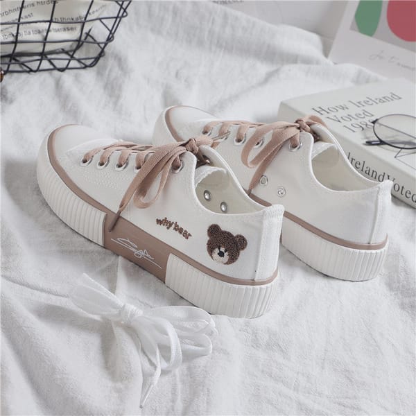 Comemore 2022 New Women's Sneakers Girls Bear Kawaii Shoes Sports Lolita Casual Flat Cute Spring Running Vulcanized Fashion Shoe