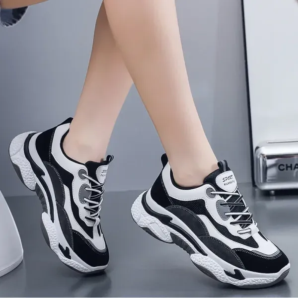 Women Casual Sports Shoes Sneakers Woman Breathable Mesh Platform Lace Up Vulcanized Shoes Women Casual Runing Shoes 2024