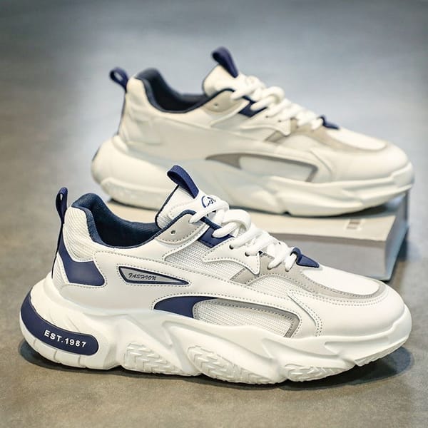 Men's Sneakers Mesh Breathable Casual Shoes Lace Up Platform Sport Running Shoes for Men Tennis Training Shoes Zapatillas Hombre