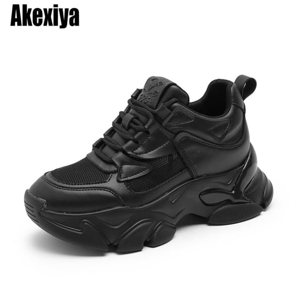 2023 Autumn Genuine leather Women Sneakers High Casual Sports Shoes Woman Outdoor Daily Footwear
