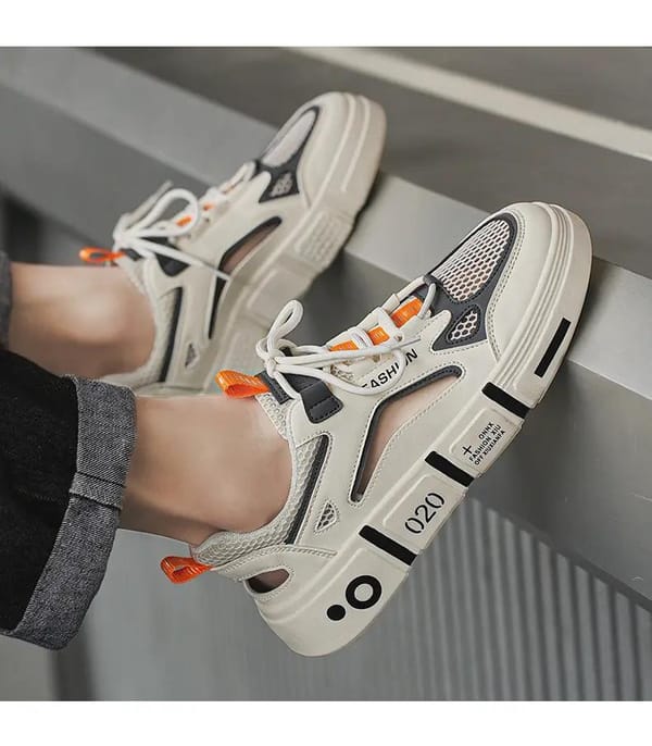 2024 New Men's Summer Mesh Hollow Sneaker Shoes Free Shipping Soft Sole Non Slip Breathable Lace Up Casual Board Shoes