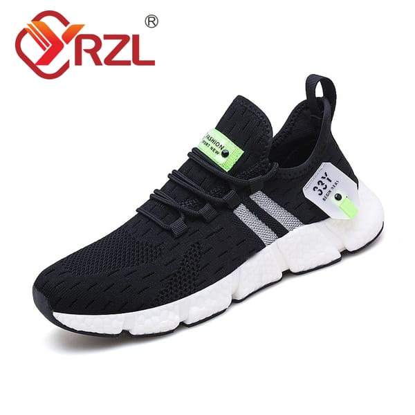 YRZL Men Sneakers Mesh Breathable Man White Running Tennis Shoes Comfortable Outdoor Sports Men Casual Shoes Tenis Masculino
