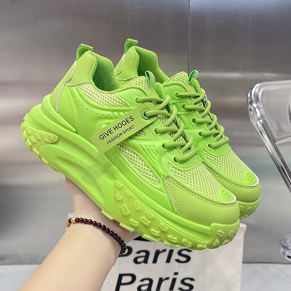 Women's Casual Shoes Fashion Breathable Walking Shoes Thick Soled Sports Shoes Women's 2023 Summer Small White Shoes