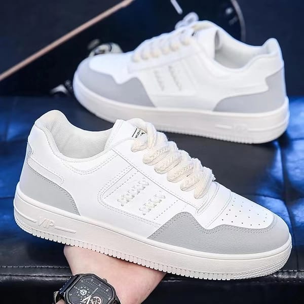 Men's Sneakers New White Fashion Lace-up Running Shoes for Men Outdoor Comfortable Breathable Walking Flats Casual Sports Shoes
