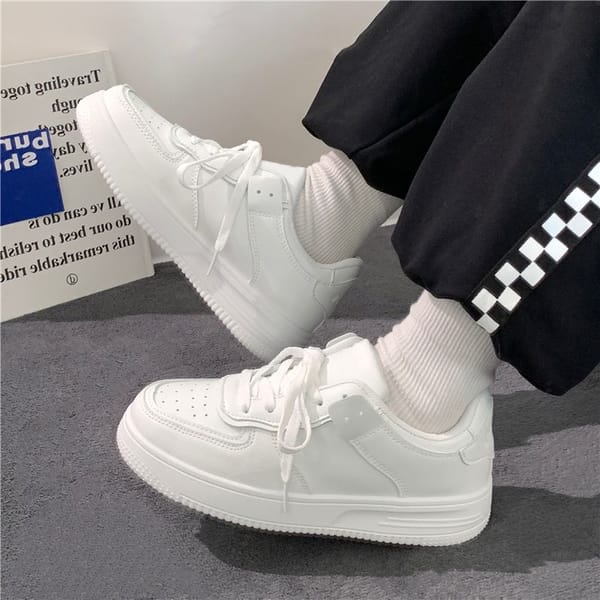 2024 Spring New Children Fashion Soft White Boys Sports Shoes Korean Style Students Lace-up Light Sneakers for Girls Versatile