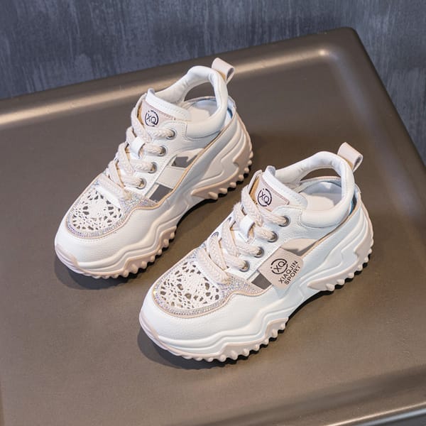 Mesh Women's Sneakers Height Increase Breathable Womens Casual Shoes Summer 2024 New Women Shoes Versatile Zapatillas Informales