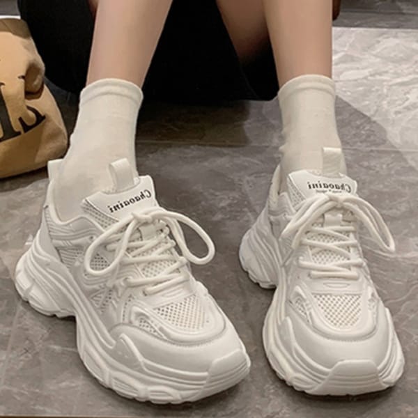 Women's Chunky Sneakers New Fashion Breathable Mesh Platform Shoes for Women Outdoor Casual Ladies Casual Shoes Female Tenis