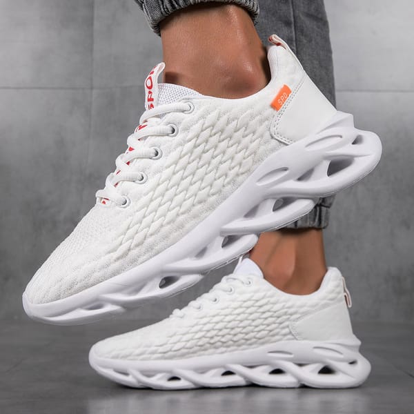 Men's Lightweight Sports Breathable and Comfortable Running Shoes, Outdoor Blade Fitness, Lazy Training, Non Slip Shoes