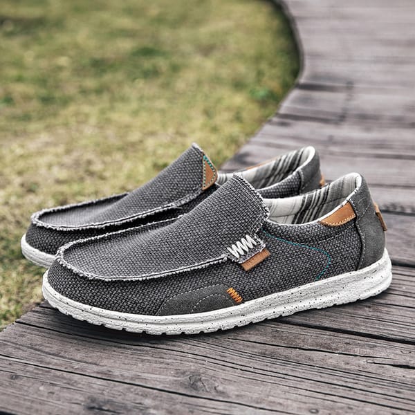 Summer Breathable Sneakers Men Canvas Shoes Slip On Loafers Men Comfty Casual Men Shoes Lightweight Flats Men Walking Zapatos