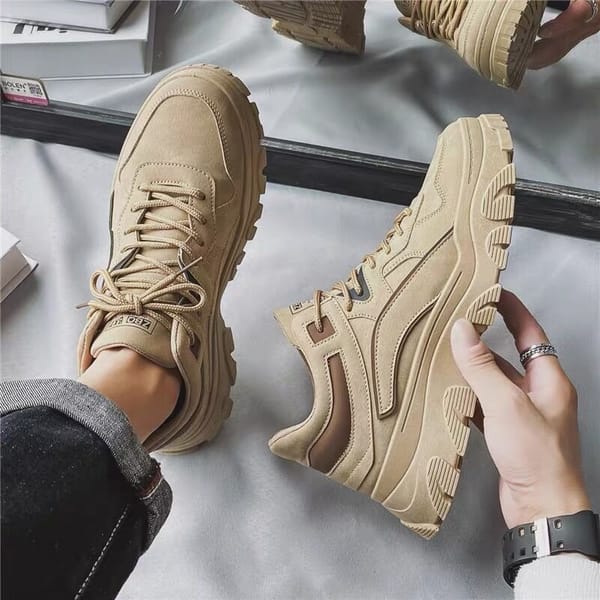 Men's Sneakers 2024 Solid color Fashion Versatile Casual Shoes for Men Platform Non-slip Walking Running Shoes Tenis Masculino