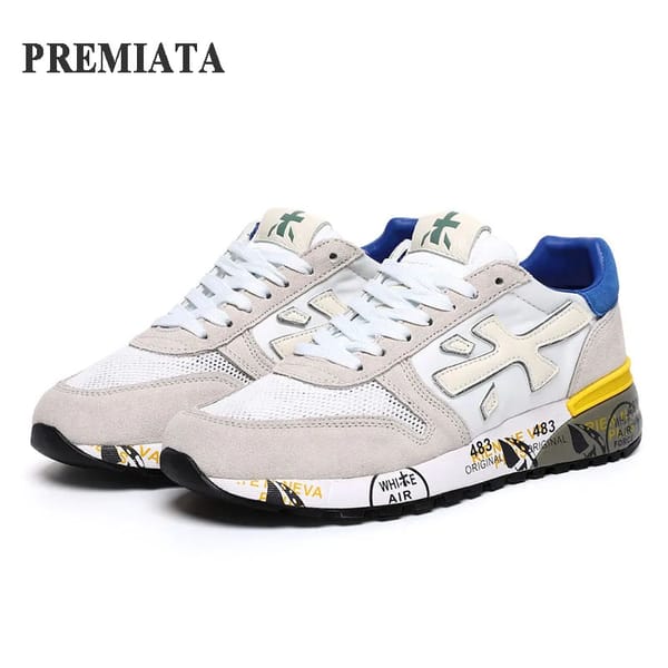 PREMIATA Men's Sneakers Outdoor Sport Fashion Luxury Design Breathable Waterproof Multi-color Element Trend Lace-up Casual Shoes