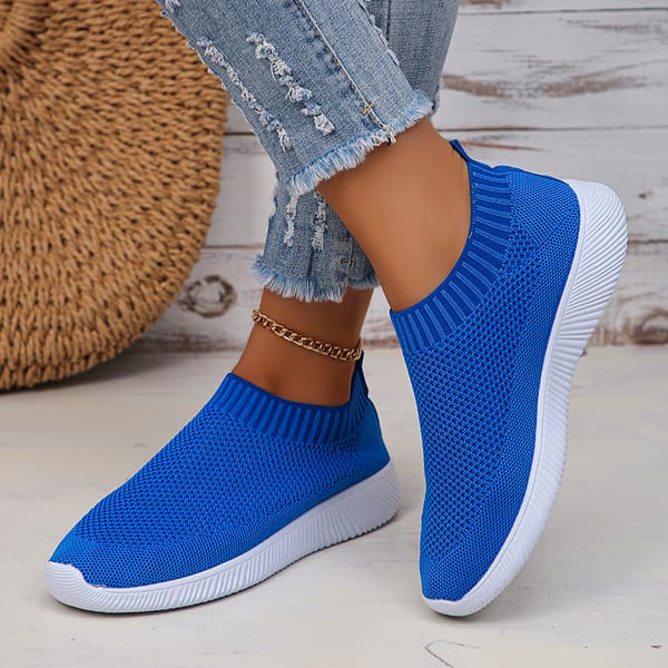2024 Breathable Mesh Platform Sneakers for Men Slip-on Soft Bottom Unisex Casual Shoes Super Light Comfort Couple Sports Shoes
