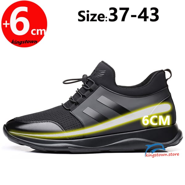 Man Elevator Sneakers Men's  Chunky Sole  Height Increase Insole 6CM Shoes
