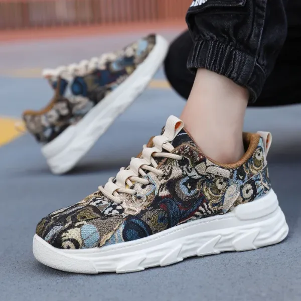Men's  New Running Sports Shoes Fashion Cartoon Soft Sole Lightweight Fashion Casual Shoes Wear-Resistant Non-slip Sneakers