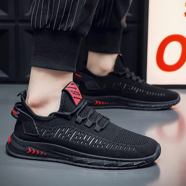 Men's Breathable Platform Sneakers 2023 Summer Fashion Mesh Running Shoes for Men Outdoor Lace Up Casual Shoes Male Tenis Shoes