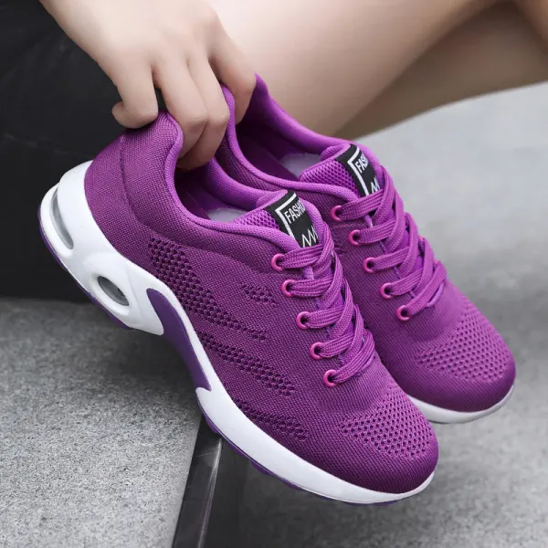 2024 New Air Cushion Women's Shoes Korean Fashion Trend Mesh Shoes Soft Sole Breathable Sports Shoes Women's Edition