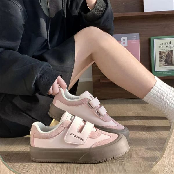 Pink Platform Sports Shoes Spring Summer 2024 Women's Sneakers Tennis Female Flats Casual Vulcanize Korean Fashion Footwear