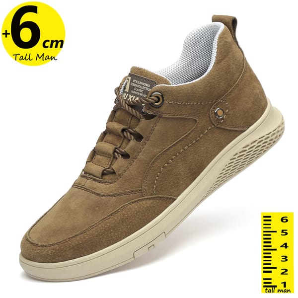 Men Chunky Sneakers Booster Shoes Elevator Man Lift  Sports Height Increase Insole 6cm  Plus Size 37-46 Leisure Fashion