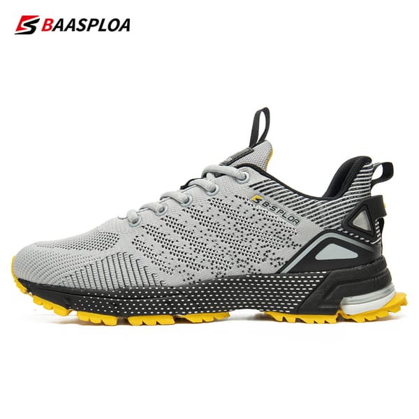 Baasploa Men Running Shoes Professional Non-Slip Running Shoe sneakers Men 2023 Outdoor Mesh Surface Breathable Basketball Shoes
