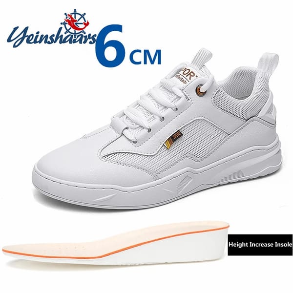 FUQIAO Men Sneakers Heightening Shoes Elevator Shoes Height Increase Shoes Insoles 6CM Summer Men Tall Shoes