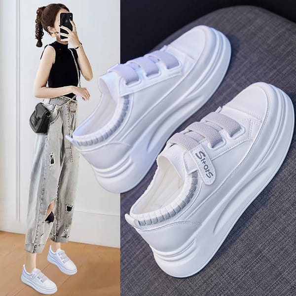 white shoes women's new spring 2021 sneakers women's thick-soled platform vulcanized shoesdd6
