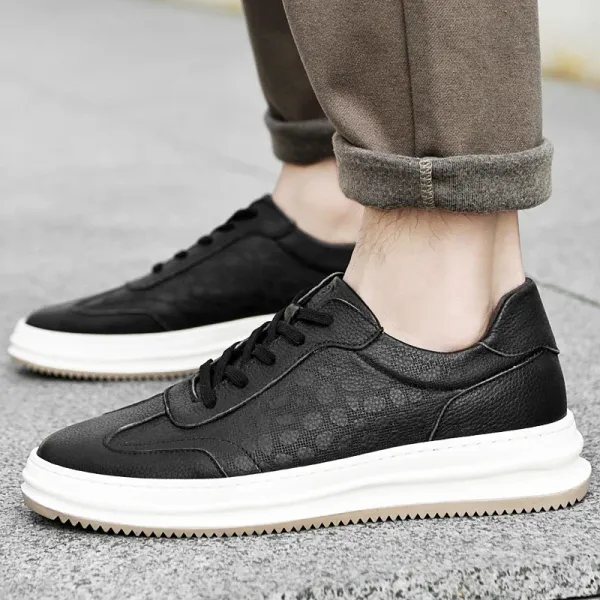 Trendy Brand Men's Casual Shoes Thick Soles High Rise Shoes Wear-resistant Oxford Shoes Men's Sports Shoes Large Size 37-46