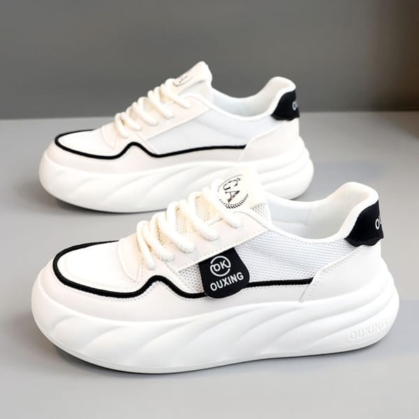 New Platform Women's Shoes Autumn Casual Sneakers Mesh Shoes for Women Soft Bottom Female Mocassin Versatile Little White Shoes