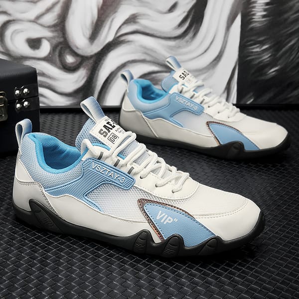 Sneakers for Men Fashion Mesh Sports Shoes Wear-resistant Casual Sneaker Breathable Comfortable Lightweight Thick Bottom Trend