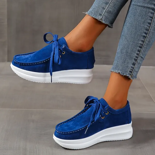 New Women Casual Shoes Height Increasing Wedge Sneakers Woman Vulcanize Canvas Shoes Solid Color Plus Size Chunky Platform Shoes