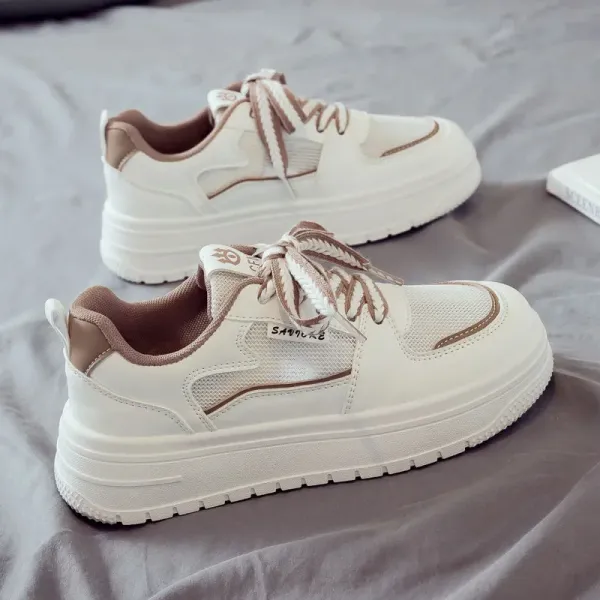 Designer Platform Running Sneakers Women Tennis shoes Woman Walking Chunky Sneakers white Casual Slip on Vulcanized Shoes2024