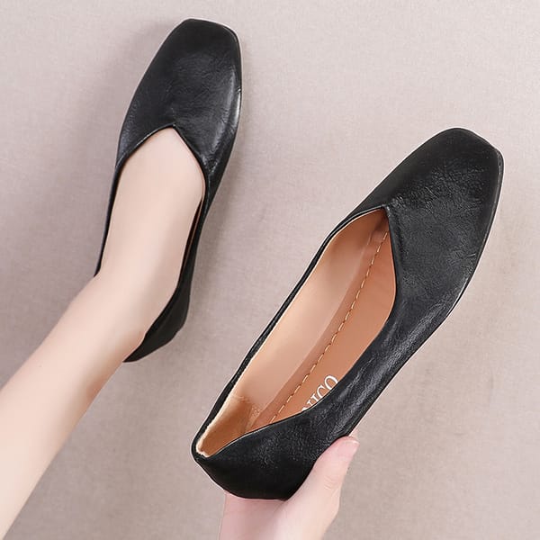 Women Casual Shoes 2023 Spring New Light Soft Sole Square Toe Women Single Shoes Flats Office Work Slip on Ladies Walking Shoes